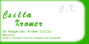 csilla kromer business card